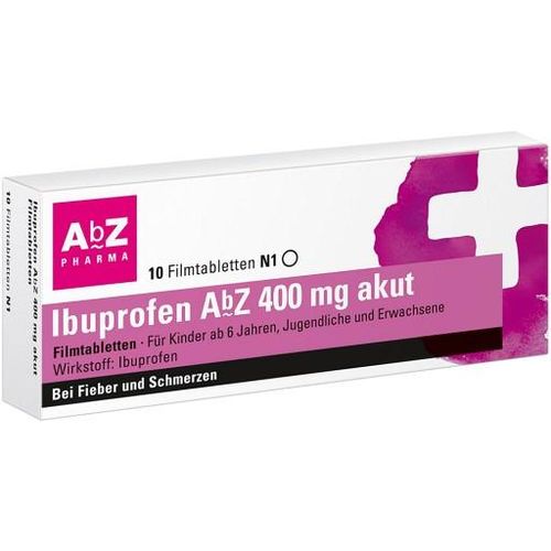 IBUPROFEN AbZ 400 mg akut Filmtabletten 10 St