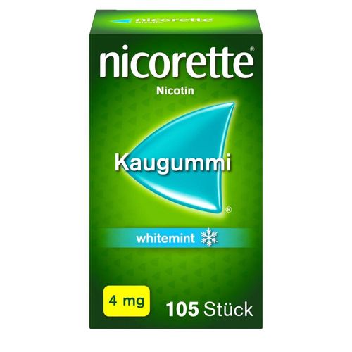 nicorette 4mg Nikotinkaugummi whitemint zur Rauchentwöhnung 105 St