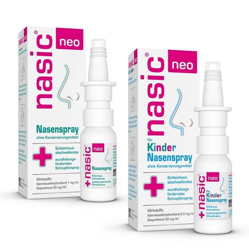 NASIC neo Nasenspray für Erwachsene u. Schulkinder + NASIC neo für Kinder 2x10ml 2X10 ml