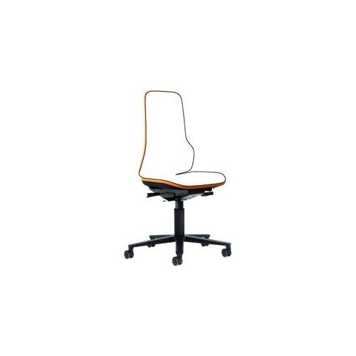 bimos Arbeitsstuhl Neon Basisstuhl mit Rollen Flexband orange Sitzhöhe 450-620 mm ohne Polster