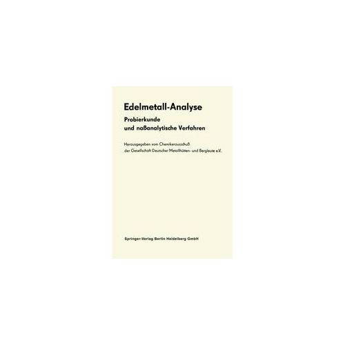 Edelmetall-Analyse Kartoniert (TB)