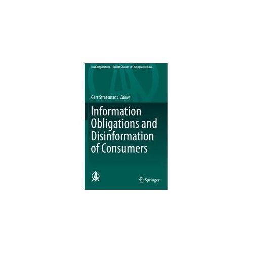 Information Obligations And Disinformation Of Consumers Kartoniert (TB)