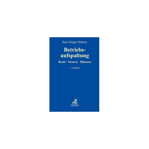 Betriebsaufspaltung - Hans Holger Dehmer Leinen