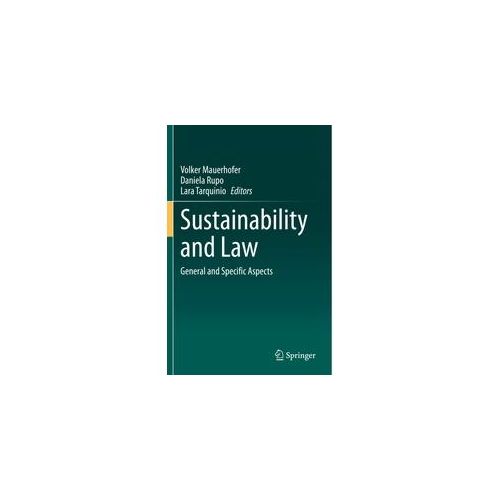 Sustainability And Law Kartoniert (TB)