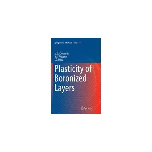 Plasticity Of Boronized Layers - M. G. Krukovich B. A Prusakov I. G Sizov Kartoniert (TB)