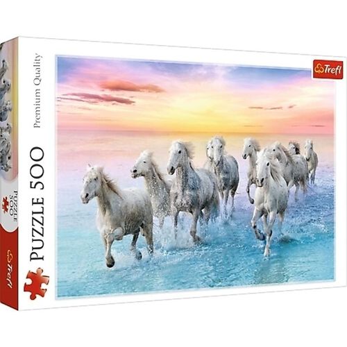 Galoppierende weiße Pferde (Puzzle)