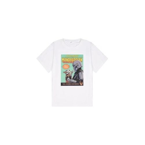 - T-Shirt Star Wars Mandalorian Grogu White Gr.158/164