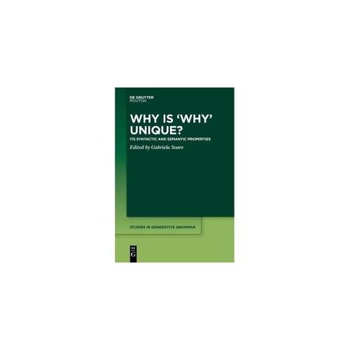 Why Is 'Why' Unique? Kartoniert (TB)