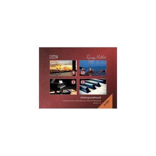 Hintergrundmusik Vol.9-12-Gemafrei (4 Cd-Box) - Ronny Matthes Gemafreie Musik Matthesmusic. (CD)