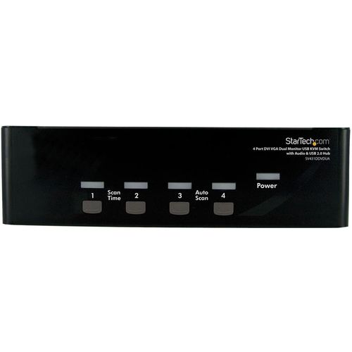 StarTech.com 4 Port DVI KVM USB Switch - 4-fach DVI Umschalter mit USB Hub