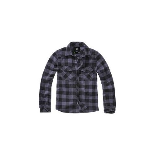 Brandit Kids Checkshirt black/grey, Größe XL/158-164