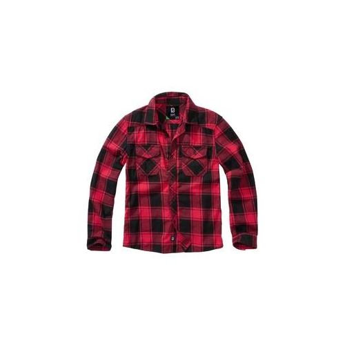 Brandit Kids Checkshirt rot/schwarz, Größe XL/158-164
