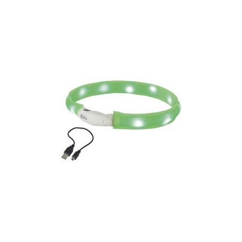 Nobby LED-Halsband breit Visible Hundehalsband leuchtend Grün M (55cm)