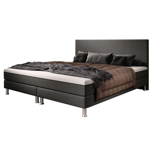 Boxspringbett Sunny Plus 180x200 Webstoff Anthrazit