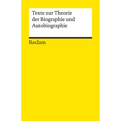 Texte zur Theorie der Biographie und Autobiographie, Taschenbuch