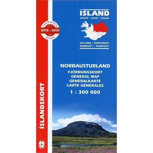 Islandskort / Island Nordost. Iceland Northeast. Island Na-Land. Islande, Nord-Est, Karte (im Sinne von Landkarte)