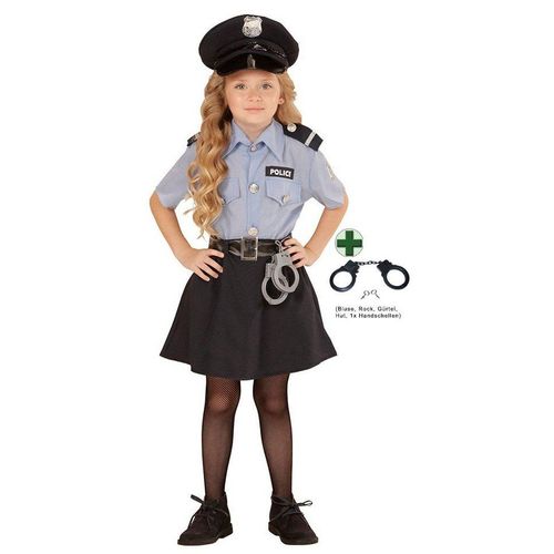 Karneval-Klamotten Polizei-Kostüm Set Polizistin Cop Uniform Mädchen