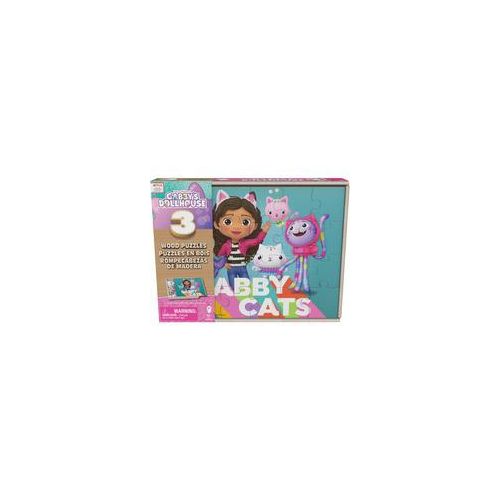 DreamWorks Gabby's Dollhouse - Holzpuzzle-Sammlung 3x 24 Teile