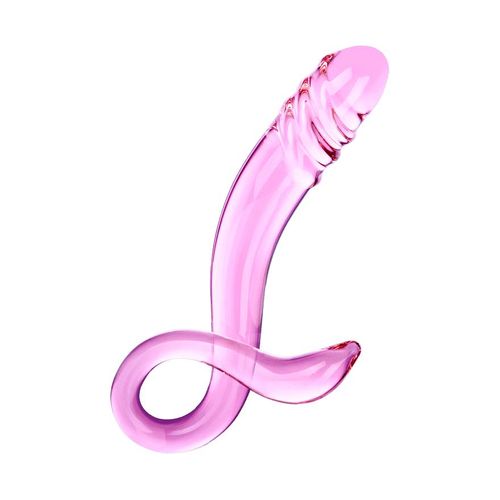 Glasdildo mit Klitorisreizer, 16,5 cm