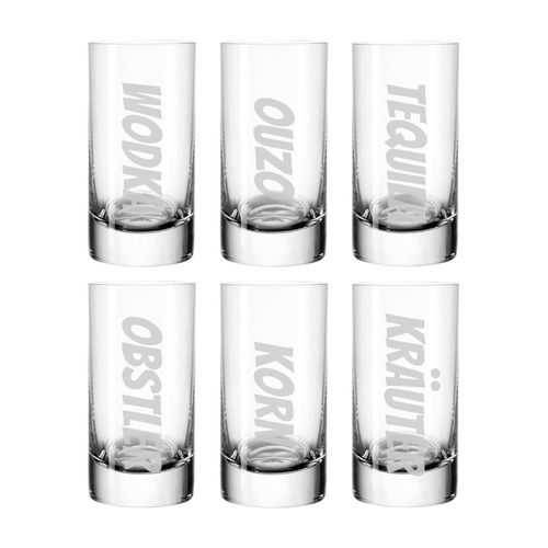 LUXENTU Stamper Schnaps-Ensemble 55 ml 6er Set