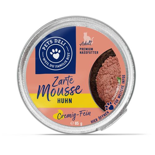 Nassfutter Mousse Huhn für Katzen - 85g / Einzeldose