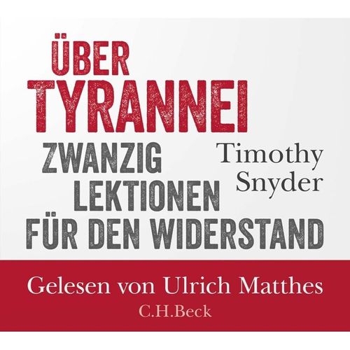 Über Tyrannei,CD-ROM - Timothy Snyder (Hörbuch)