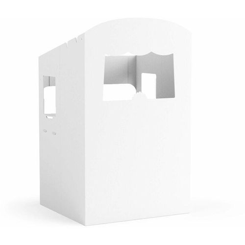 Foldzilla - Puppentheater 0,75 x 0,70 x 1,25 m aus Pappe Theater Karton - Kasperletheater weiß zum Bemalen und Bekleben