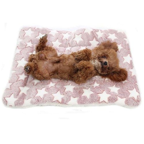 Waschbare Hunde- und Katzenbettmatte – süßer Aufdruck – dicke und weiche Decke – 60 x 80 cm