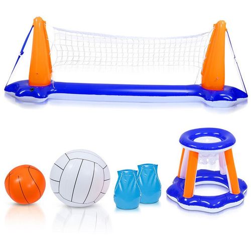 Pool spielzeug Spielzeug aufblasbares Wasserball Pool Volleyball set Basketball - Blau - Swanew