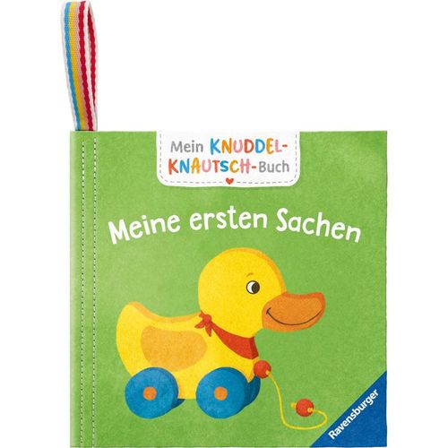 Mein Knuddel-Knautsch-Buch: Meine ersten Sachen; weiches Stoffbuch, waschbares Badebuch, Babyspielzeug ab 6 Monate, Gebunden