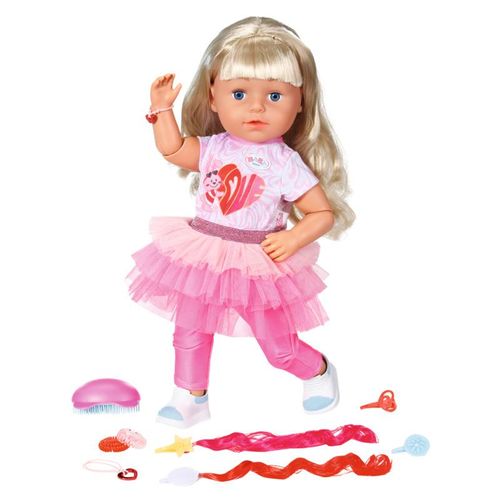 BABY born® Puppe SISTER PLAY & STYLE (43cm) in blond