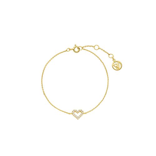 Radiant Heart Bracelet 14K Gold Plated