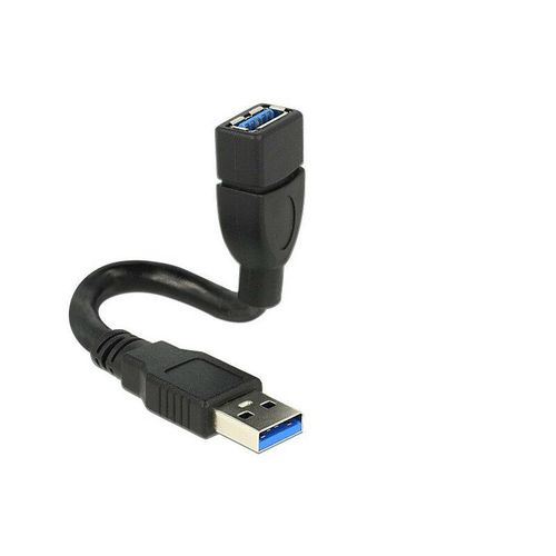 DeLOCK USB3.0 Verl. Delock A - A St/Bu 0.15m schwarz ShapeCable (83713)
