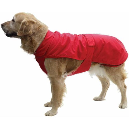 Hunde-Regenmantel mit Fleecefutter - Rot - 47 cm - Fashion Dog