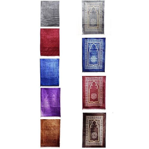 Cofi 1453 - Muslimische Gebetsteppich, Islamische türkische Gebetsteppiche, Gebetsteppich Muslimische für Frauen und Männer Seccade Rot