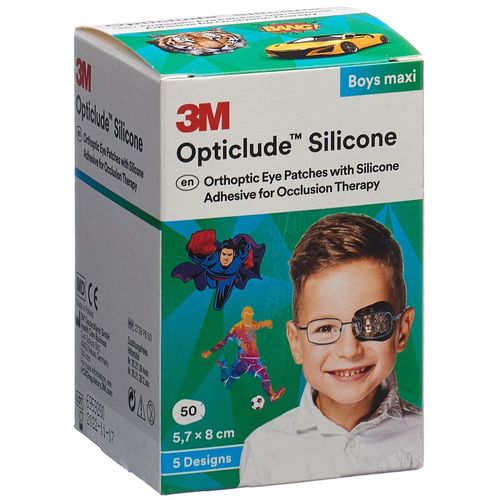 Opticlude Silicone Augenverband 5.7x8cm Maxi Boys (50 Stück)