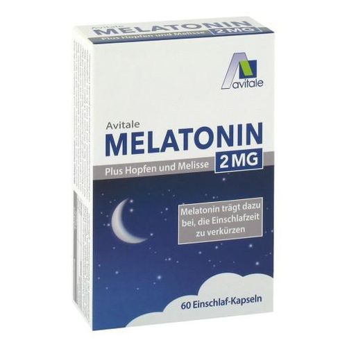 MELATONIN 2 mg plus Hopfen und Melisse Kapseln 60 St