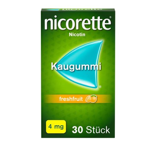 nicorette 4mg Nikotinkaugummi freshfruit zur Rauchentwöhnung 30 St