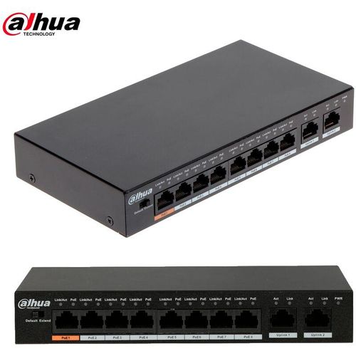 Netzwerk poe switch 8 ports Dahua RJ45 lan ethernet 10/100MBPS videoüberwachung