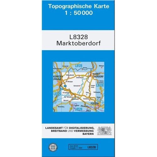 Topographische Karte Bayern Marktoberdorf, Karte (im Sinne von Landkarte)