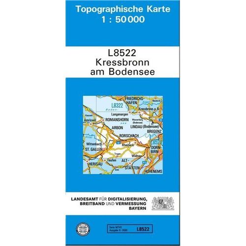 Topographische Karte Bayern Kressbronn am Bodensee - Breitband und Vermessung, Bayern Landesamt für Digitalisierung, Karte (im Sinne von Landkarte)