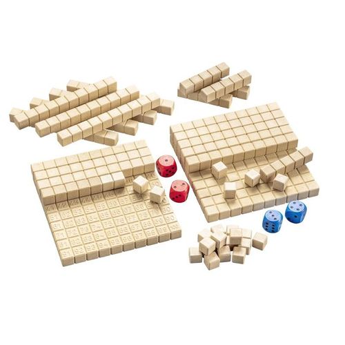 Mathespiel - Hunderterraum, Lernspielset aus RE-Wood®