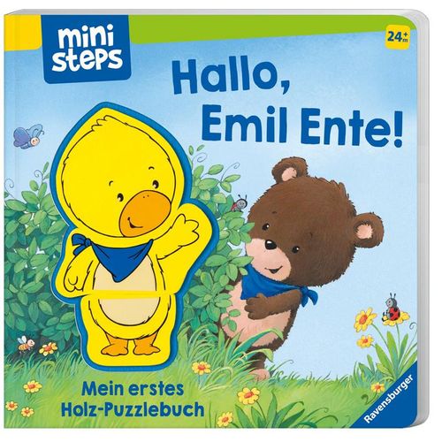 ministeps: Hallo, Emil Ente! Mein erstes Holzpuzzle-Buch - Kathrin Lena Orso, Pappband