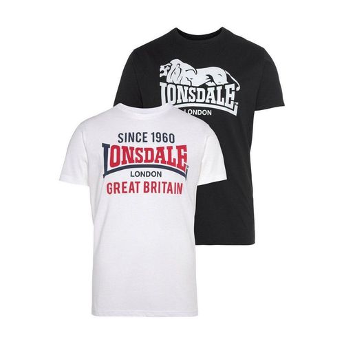 Lonsdale T-Shirt, schwarz|weiß