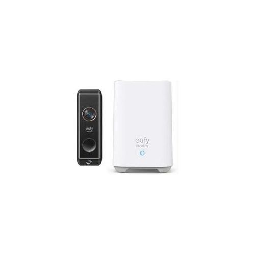 eufy Video Doorbell Dual + HomeBase 2 - 2K-Videotürklingel mit Basisstation - Schwarz