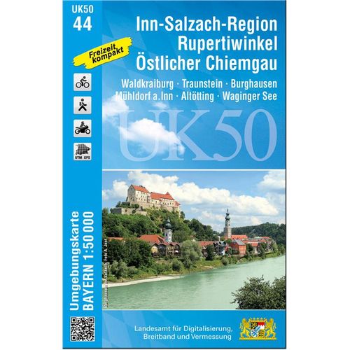 UK50-44 Inn-Salzach-Region, Rupertiwinkel, Östlicher Chiemgau - Breitband und Vermessung, Bayern Landesamt für Digitalisierung, Karte (im Sinne von Landkarte)