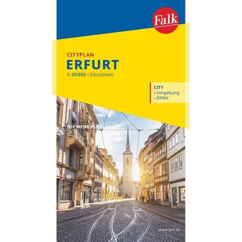 Falk Cityplan Erfurt 1:20.000, Karte (im Sinne von Landkarte)