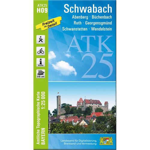 ATK25-H09 Schwabach (Amtliche Topographische Karte 1:25000), Karte (im Sinne von Landkarte)