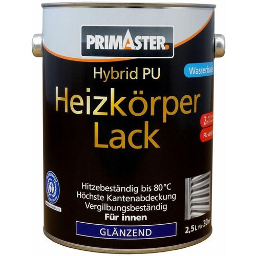 Primaster - Hybrid-PU Heizkörperlack weiß 2,5 l für Innen Lack