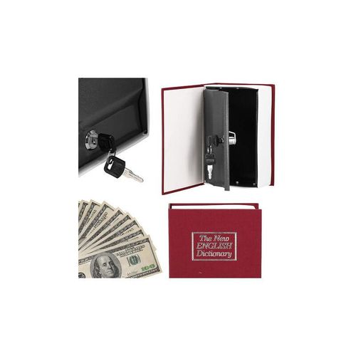 Geldversteck Geldkasten 11,5 x 18 x 5,5 cm Buch Safe 2 Schlüssel Buchtresor ideal für die Speicherung von Geld - Springos